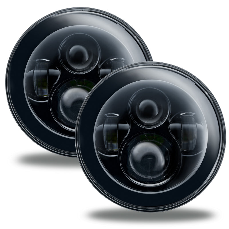 ORACLE Lighting Headlights Oracle 7in High Powered LED Headlights - NO HALO - Black Bezel SEE WARRANTY