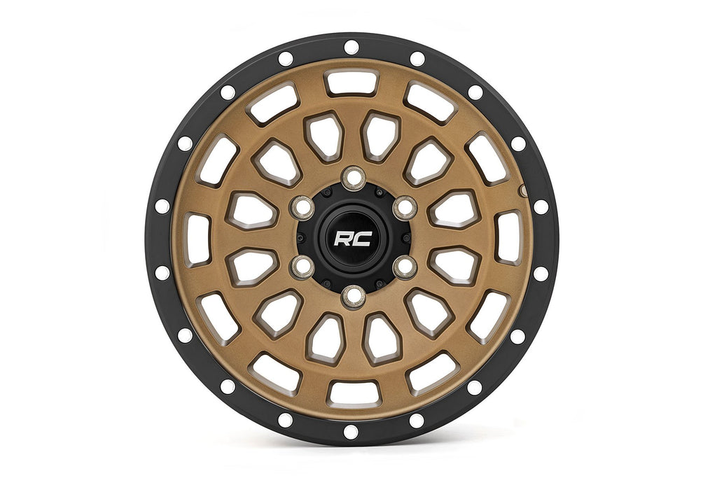 87 Series Wheel Simulated Beadlock Bronze/Black 17x8.5 6x5.5 +0mm Rough Country