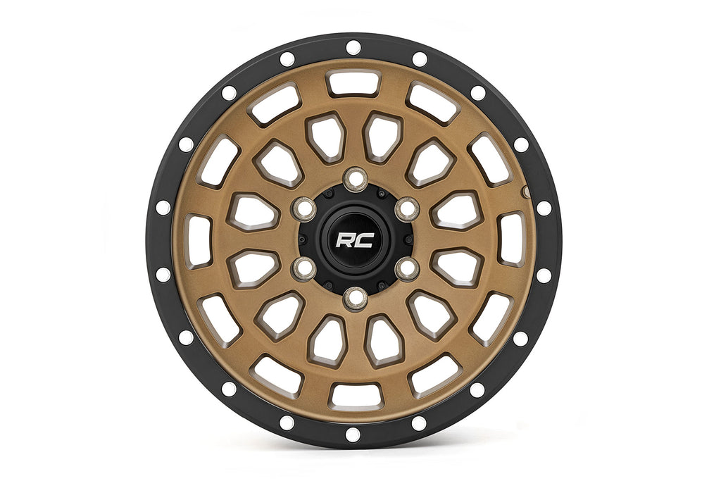 87 Series Wheel Simulated Beadlock Bronze/Black 17x8.5 5x5 +0mm Rough Country