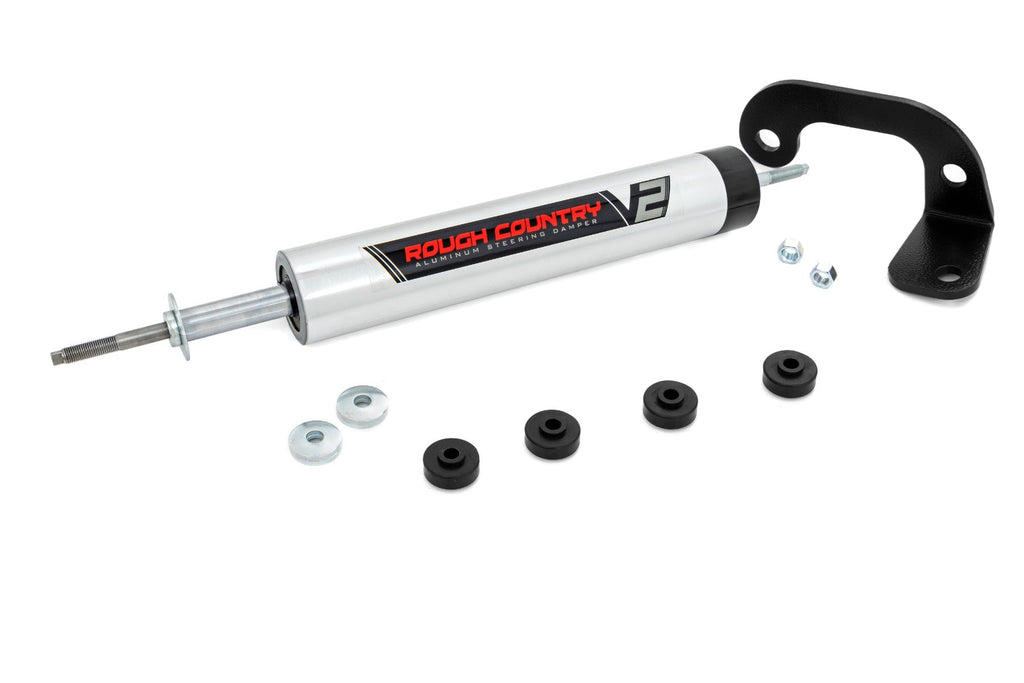Rough Country Steering Stabilizer V2 Steering Stabilizer 8-lug Only 88-00 Chevy C2500/K2500 C3500/K3500 Truck Rough Country - 8731270