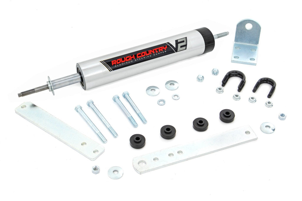 Rough Country Steering Stabilizer V2 Steering Stabilizer 80-96 Ford Bronco/F-150 Rough Country - 8734270