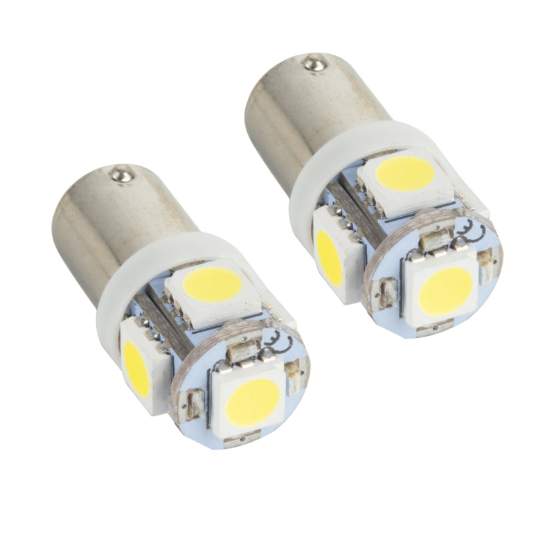 ORACLE Lighting Bulbs Oracle BA9S 5 LED 3 Chip Bayonet Bulbs (Pair) - White SEE WARRANTY
