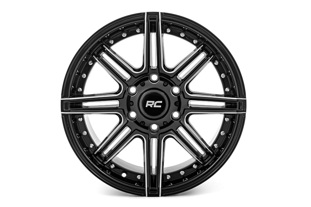 88 Series Wheel One-Piece Gloss Black 17x9 5x5 -12mm Rough Country