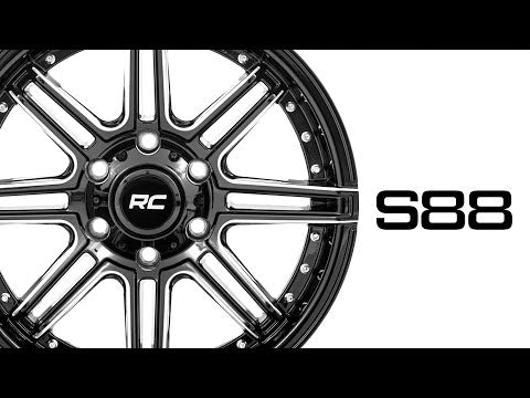 Rough Country Wheels 88 Series Wheel One-Piece Gloss Black 20x10 8x180 -19mm Rough Country - 88201006