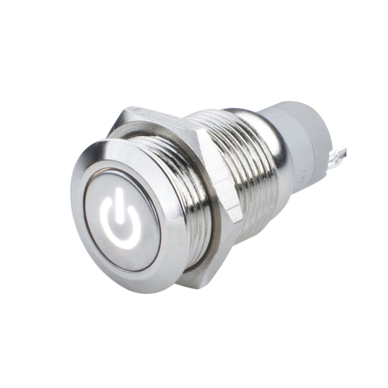 ORACLE Lighting Light Accessories and Wiring Oracle Pre-Wired Power Symbol Momentary Flush Mount LED Switch - White