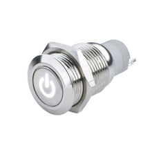 Load image into Gallery viewer, ORACLE Lighting Light Accessories and Wiring Oracle Pre-Wired Power Symbol Momentary Flush Mount LED Switch - White