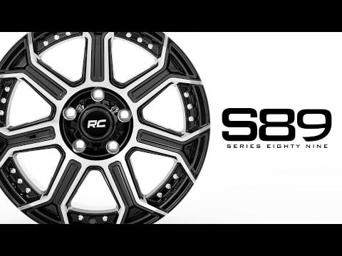 89 Series Wheel One-Piece Black Machined Gun Metal 20x10 8x180 -19mm Rough Country