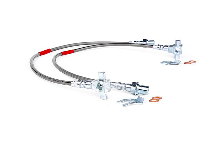 Rough Country Brake Lines Extended Front Stainless Steel Brake Lines 71-78 PU/SUV Rough Country - 89340S