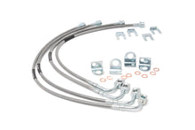 Load image into Gallery viewer, Rough Country Brake Lines Jeep Front and Rear Stainless Steel Brake Lines 4.0-6.0 Inch Lifts 07-18 Wrangler JK Rough Country - 89716