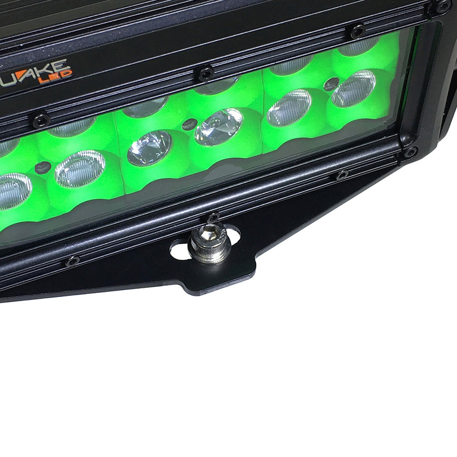 Quake LED Light Bar Jeep Wrangler JL/Gladiator Single 8 Inch Light Bar Hood Hinge Mount - QBJ899