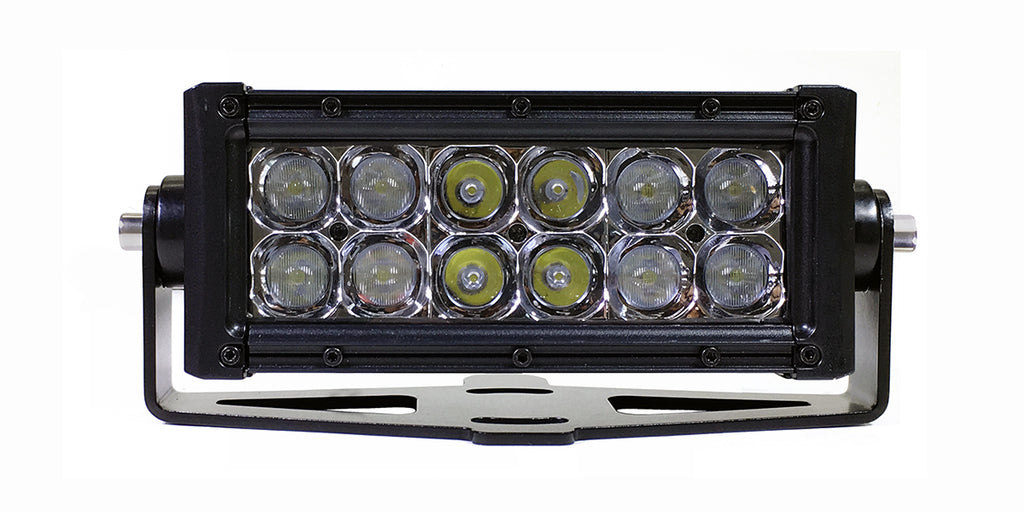 Quake LED Light Bar Jeep Wrangler JL/Gladiator Single 8 Inch Light Bar Hood Hinge Mount - QBJ899