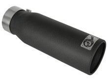 Load image into Gallery viewer, aFe Catback aFe MACHForce XP Exhausts Tips SS-304 EXH Tip 3in x 4Out x 12L Bolt-On (blk)