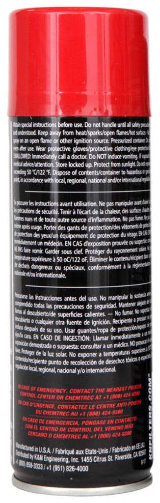 K&N Engineering Recharge Kits K&N 6.5 OZ Aerosol Spray Air Filter Oil