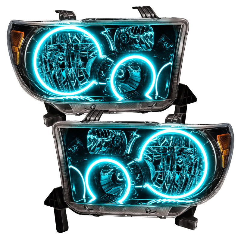 ORACLE Lighting Headlights Oracle 07-11 Toyota Tundra Pre-Assembled Headlights - Black Housing - ColorSHIFT w/ BC1 Controller