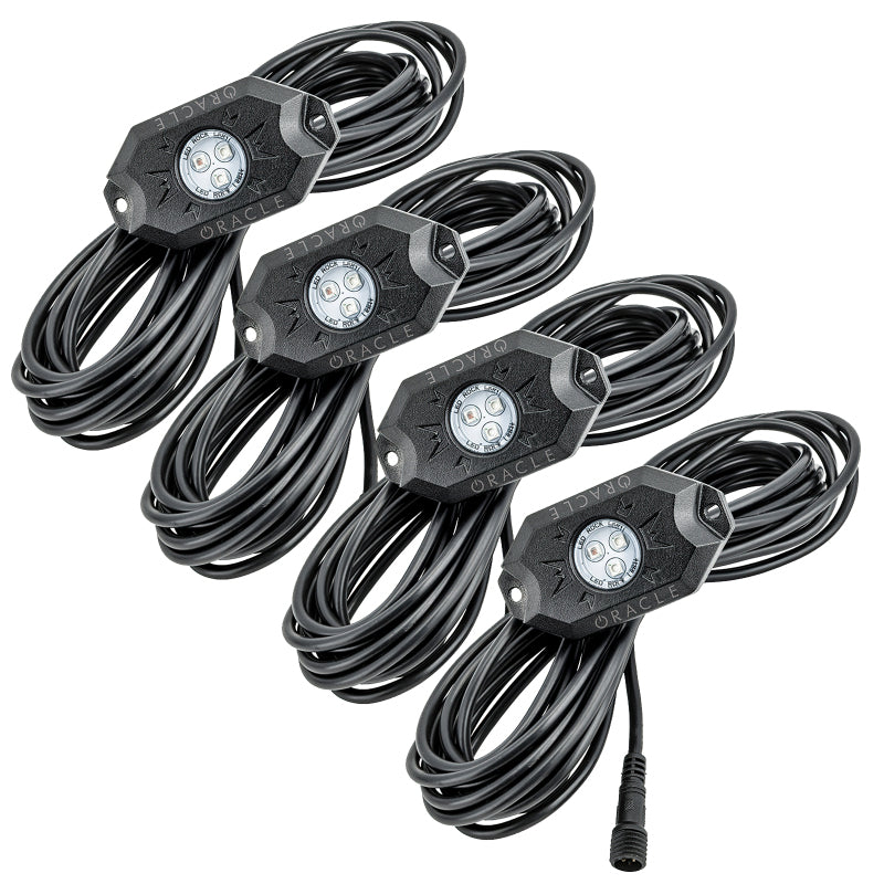 ORACLE Lighting Light Bars & Cubes Oracle Bluetooth + RF Underbody Rock Light Kit - 4 PCS - ColorSHIFT SEE WARRANTY