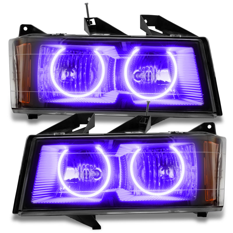 ORACLE Lighting Headlights Oracle Lighting 04-12 Chevrolet Colorado Pre-Assembled LED Halo Headlights -UV/Purple SEE WARRANTY