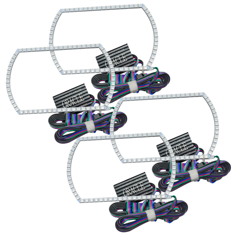 ORACLE Lighting Headlights Oracle Chevy Silverado 07-13 Halo Kit Square Style - ColorSHIFT w/o Controller SEE WARRANTY