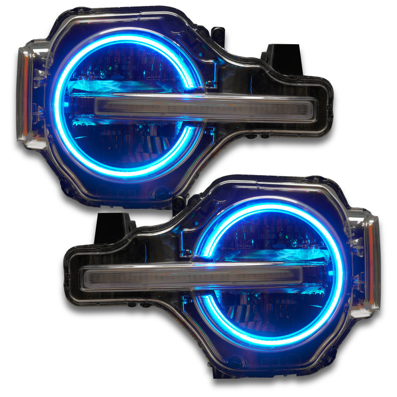 ORACLE Lighting Headlights Oracle 2021 Ford Bronco DRL Upgrade w/ Halo Kit - ColorSHIFT w/ No Controller SEE WARRANTY