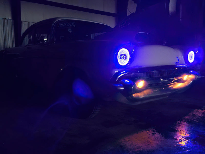 ORACLE Lighting Headlights Oracle Pre-Installed Lights 7 IN. Sealed Beam - Blue Halo SEE WARRANTY