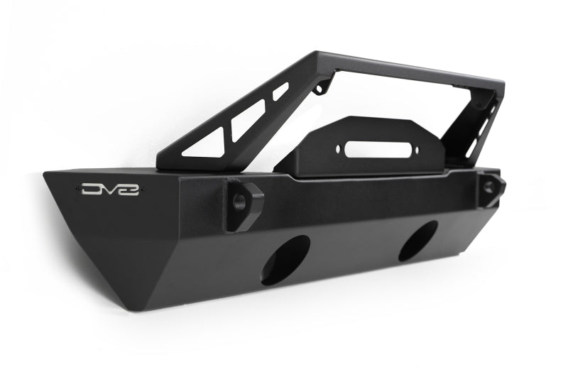 DV8 Offroad Bumpers - Steel DV8 Offroad 07-23 Jeep Wrangler/Gladiator JT/JK/JL FS-25 Stubby Front Bumper w/Plated Bull Bar