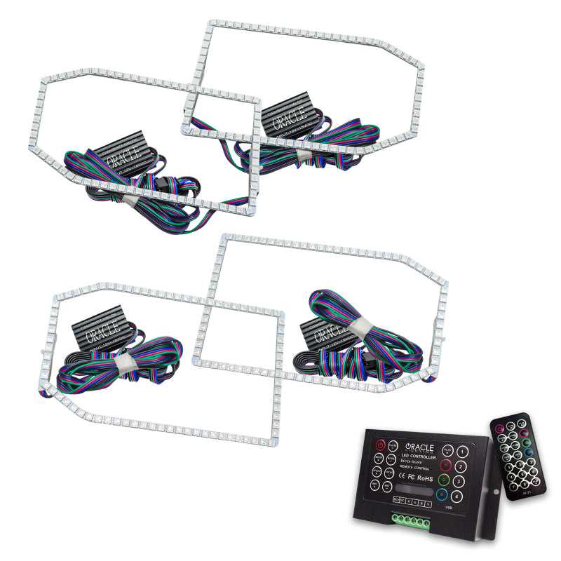 ORACLE Lighting Headlights Oracle Chevy Silverado 14-15 Halo Kit Non-Projector Style - ColorSHIFT w/ 2.0 Cntrl SEE WARRANTY