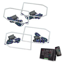 Load image into Gallery viewer, ORACLE Lighting Headlights Oracle Chevy Silverado 14-15 Halo Kit Non-Projector Style - ColorSHIFT w/ 2.0 Cntrl SEE WARRANTY