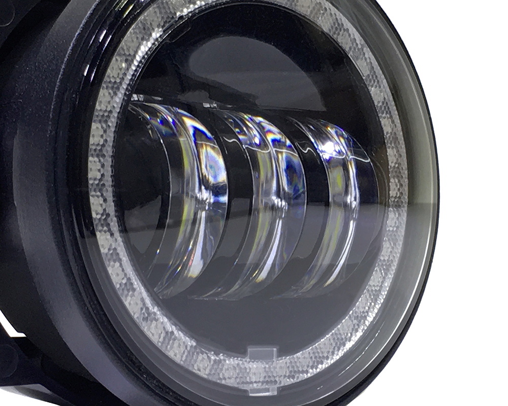 Quake LED Fog Light 4 in. 30 Watt Jeep JK CJ TJ Fog Light RGB HD Accent Tempest - QTE905