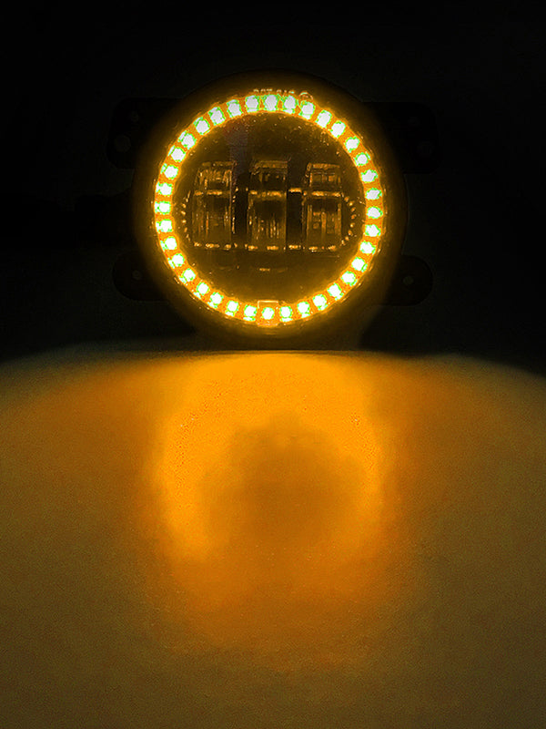 Quake LED Fog Light 4 in. 30 Watt Jeep JK CJ TJ Fog Light RGB HD Accent Tempest - QTE905
