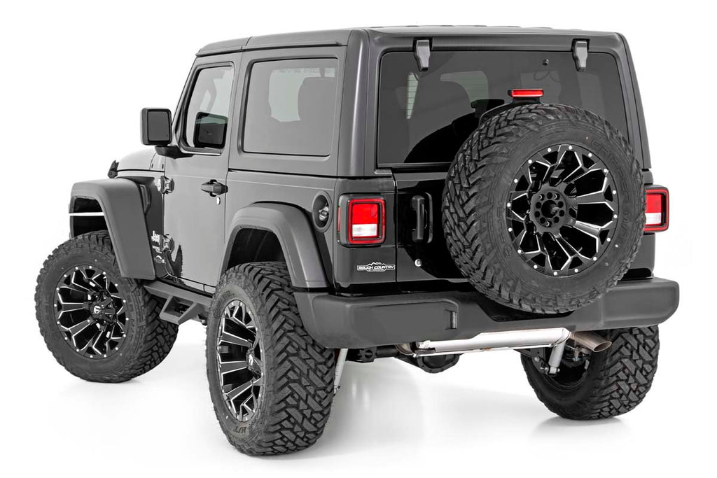 Rough Country Side Steps Jeep Contoured Drop Steps 18-20 Wrangler JL 2 Door Rough Country - 90761