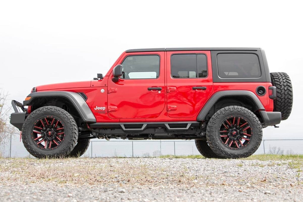 Jeep Contoured Drop Steps 18-20 Wrangler JL Unlimited 4 Door Rough Country