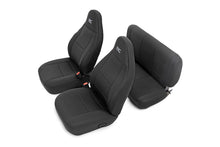 Load image into Gallery viewer, Jeep Neoprene Seat Cover Set Black 03-06 Wrangler TJ Rough Country
