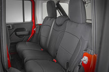 Load image into Gallery viewer, Jeep Neoprene Seat Cover Set Black 18-20 Wrangler JL Unlimited Rough Country