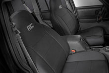 Load image into Gallery viewer, Jeep Neoprene Seat Cover Set Black 97-01 XJ w/Non-Detachable Headrest Rough Country