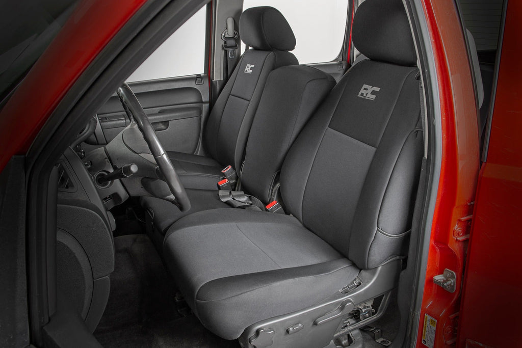 Rough Country Seat Cover GM Neoprene Front and Rear Seat Covers Black (07-13 1500/11-13 2500) Rough Country - 91033