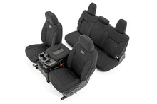 Load image into Gallery viewer, GM Neoprene Seat Covers Front and Rear w/ Back Storage Black 19-21 Chevrolet Silverado 1500 Rough Country