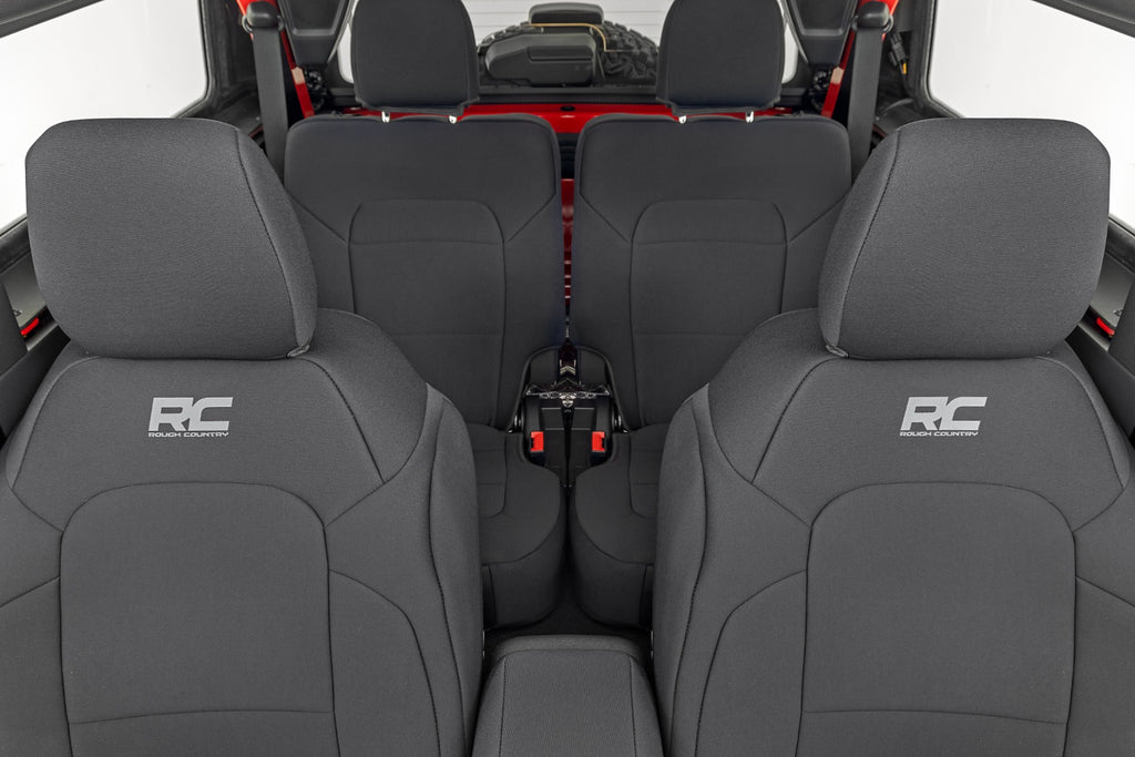 Bronco Seat Covers Bucket Seats Front Row and Rear Row Ford Bronco 2 Door 21-Up Rough Country