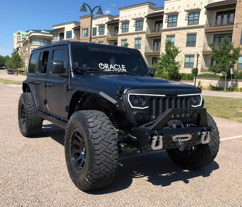 ORACLE Lighting Light Accessories and Wiring Oracle VECTOR Series Full LED Grille - Jeep Wrangler JL/JT - NA SEE WARRANTY