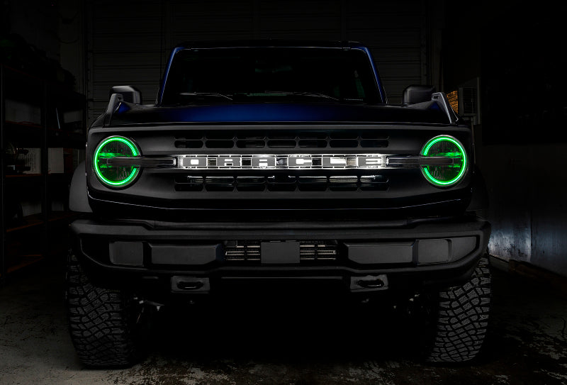 ORACLE Lighting Headlights Oracle 2021 Ford Bronco DRL Upgrade w/ Halo Kit - ColorSHIFT w/ BC1 Controller SEE WARRANTY