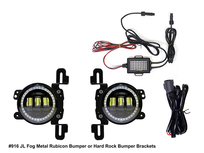 Quake LED Fog Light Jeep Wrangler JL/Gladiator 4 Inch HD Fog Lights - QTE916