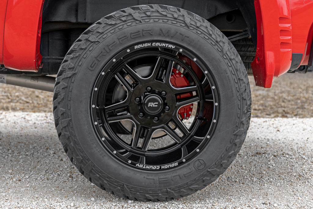 92 Series Wheel Machined One-Piece Gloss Black 20x12 6x5.5 -44mm Rough Country
