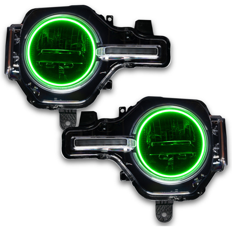 ORACLE Lighting Headlights Oracle 2021 Ford Bronco Base Headlight LED Halo Kit - ColorSHIFT - w/ BC1 Controller SEE WARRANTY