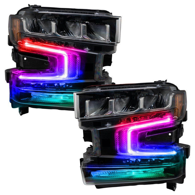 ORACLE Lighting Headlights Oracle 19-21 Chevy Silverado 1500 RGB+W Headlight DRL Kit - w/ Simple Controller SEE WARRANTY