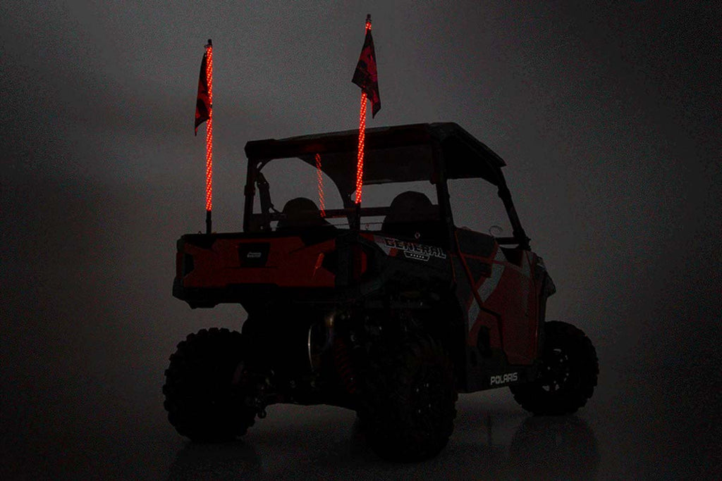 Polaris LED Whip Light Bed Mount Kit w/ LED Whip Lights 17-20 General/14-20 Ranger Rough Country