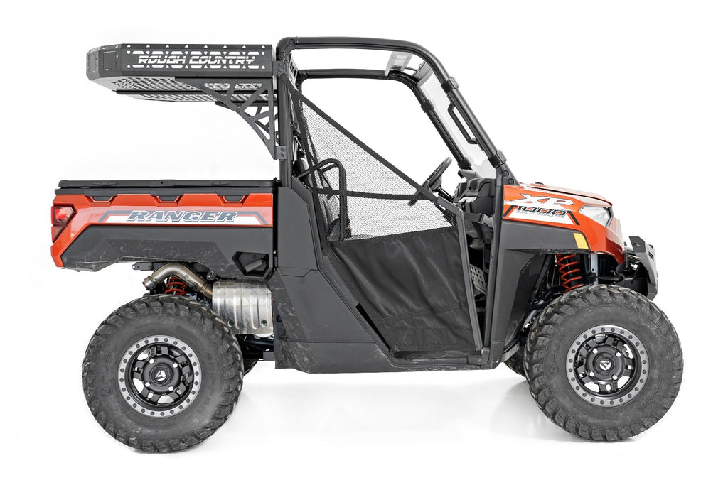 Rough Country Cargo Rack Polaris Rear Cargo Rack w/ Cube Lights (19-20 Ranger 1000XP) - 93057