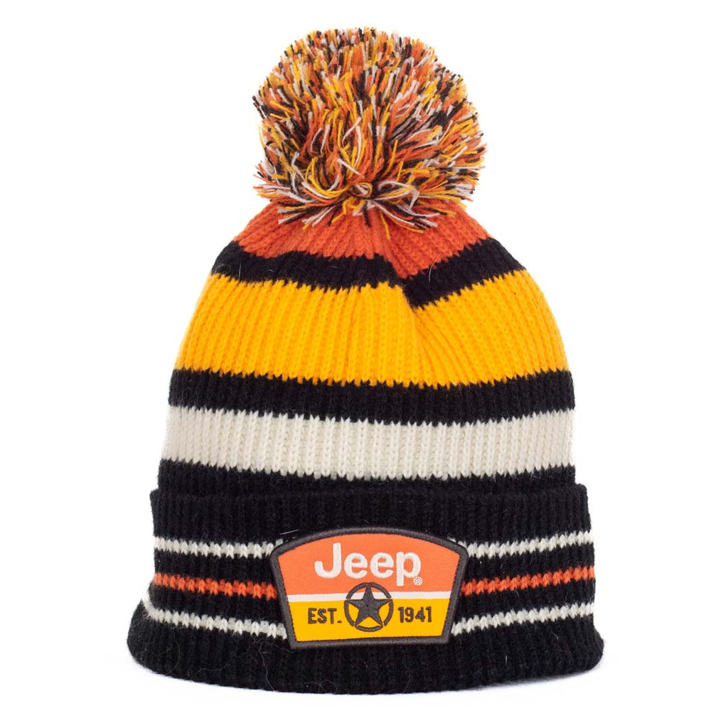 JEDCo Hat Jeep - Patch Pom Beanie