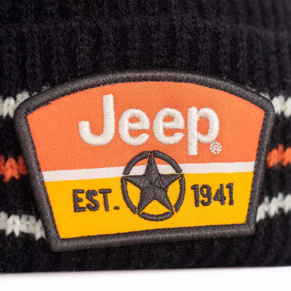 JEDCo Hat Jeep - Patch Pom Beanie