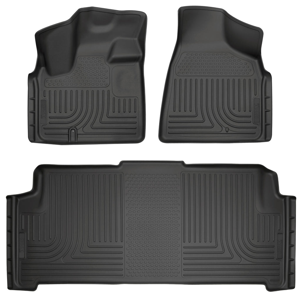 Weatherbeater Front & 2nd Seat Floor Liners For 2008-2020 Town & Country, Grand Caravan Husky Liners