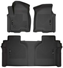 Load image into Gallery viewer, Weatherbeater Front &amp; 2nd Seat Floor Liners For 2019-2026 Silverado/Sierra 1500/2500 HD/3500 HD 3 Piece Crew Cab Husky Liners