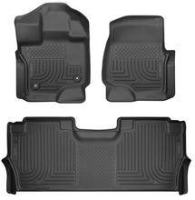 Load image into Gallery viewer, Weatherbeater Front &amp; 2nd Seat Floor Liners For 2021-2025 F-150 Lightning Husky Liners