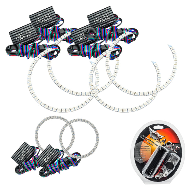 ORACLE Lighting Headlights Oracle Jeep Grand Cherokee 11-13 Triple Halo Kit - ColorSHIFT SEE WARRANTY